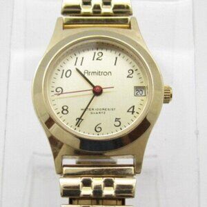 Women Armitron Quartz WR Analog 24mm Round Watch (H620) "New Battery"